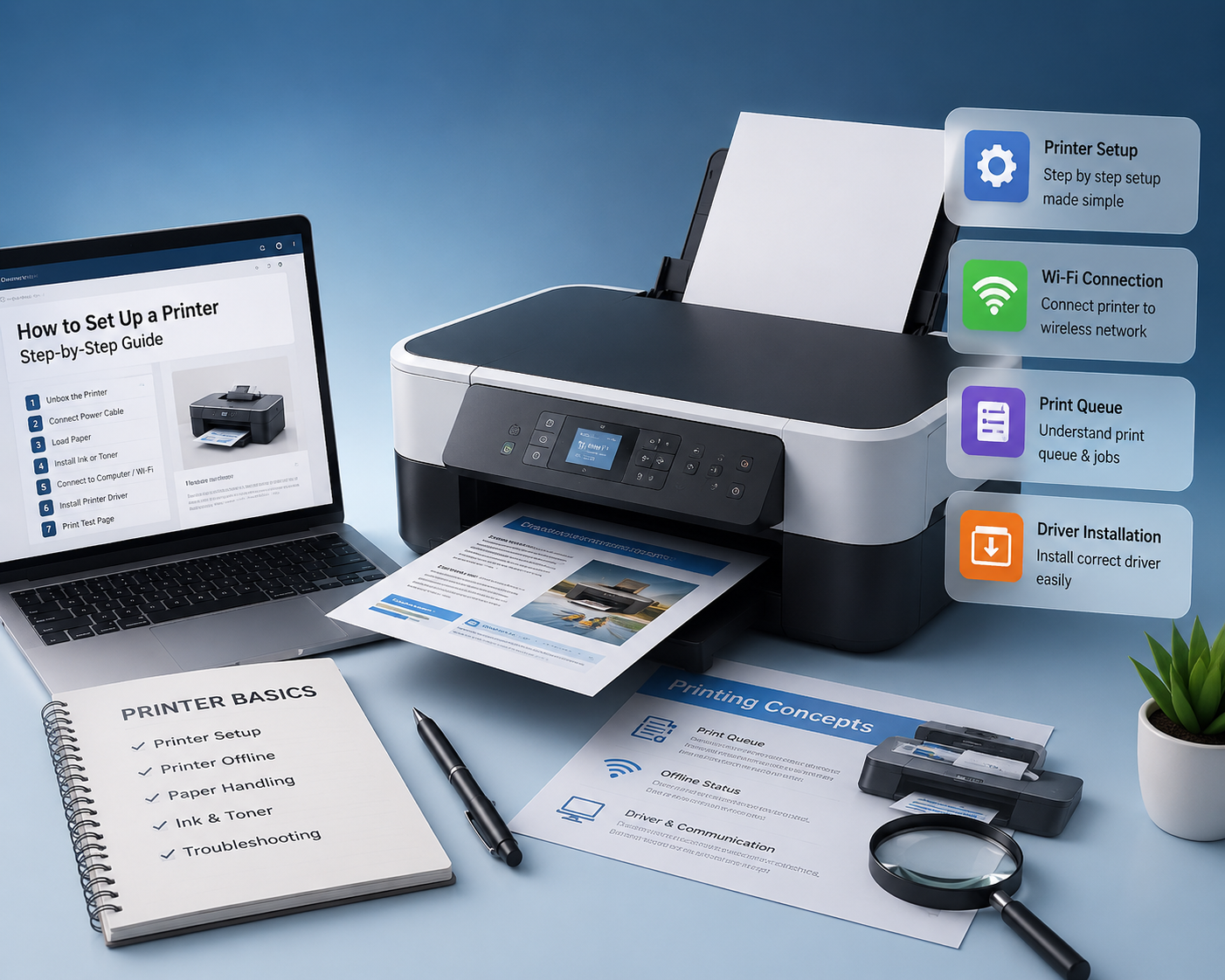 Printer learning guide